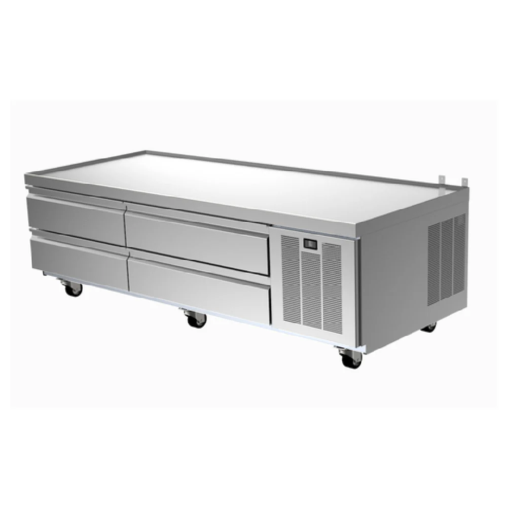 Delfield F2975CP 75-1/4 Inch Refrigerated Equipment Stand Two Section Stainless Steel Drawers