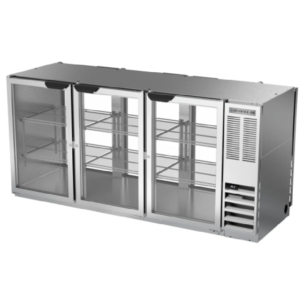 Beverage Air BB72HC-1-F-G-PT-S 72 Inch Refrigerated Back Bar Cabinet 22.1 cu ft