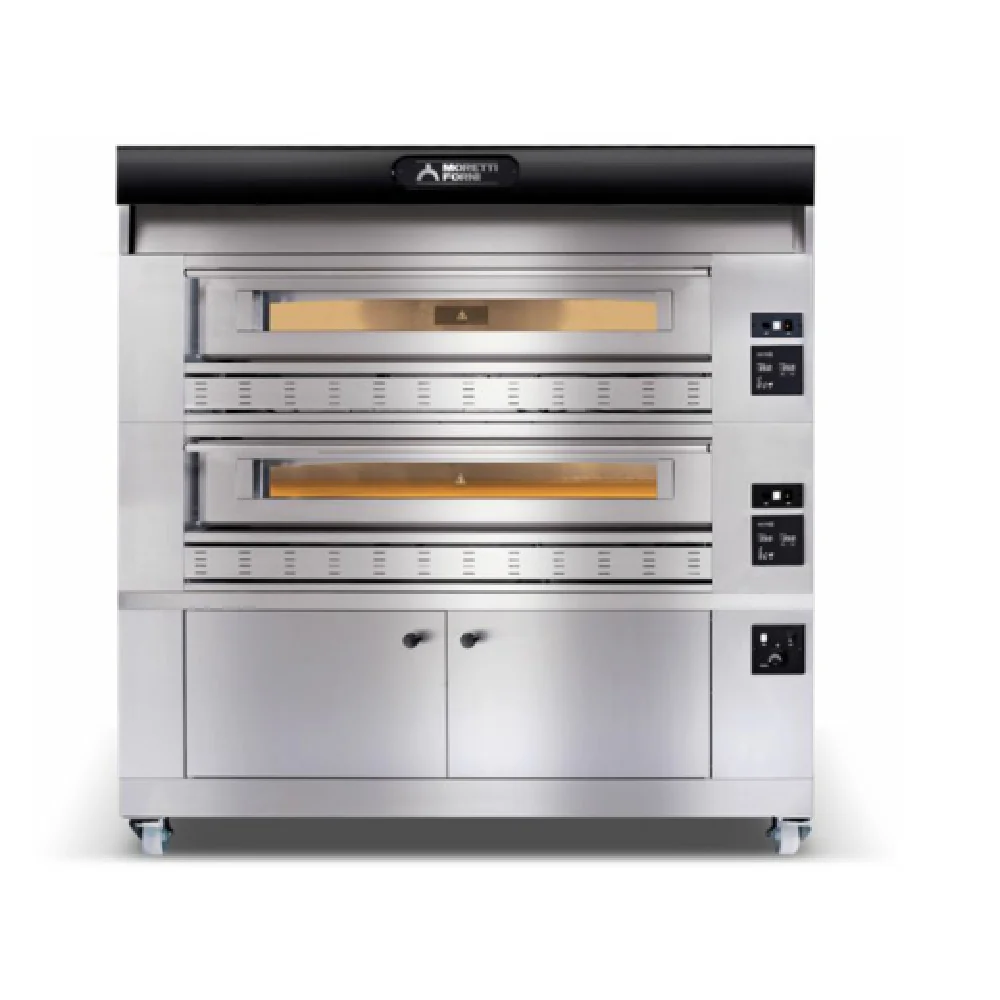 Moretti Forni P150G A2 79 Inch Stainless Steel Gas Pizza Oven with 2 Decks 220000 BTU Moretti Forni P150G A2 79 Inch Stainless Steel Gas Pizza Oven with 2 Decks 220000 BTU