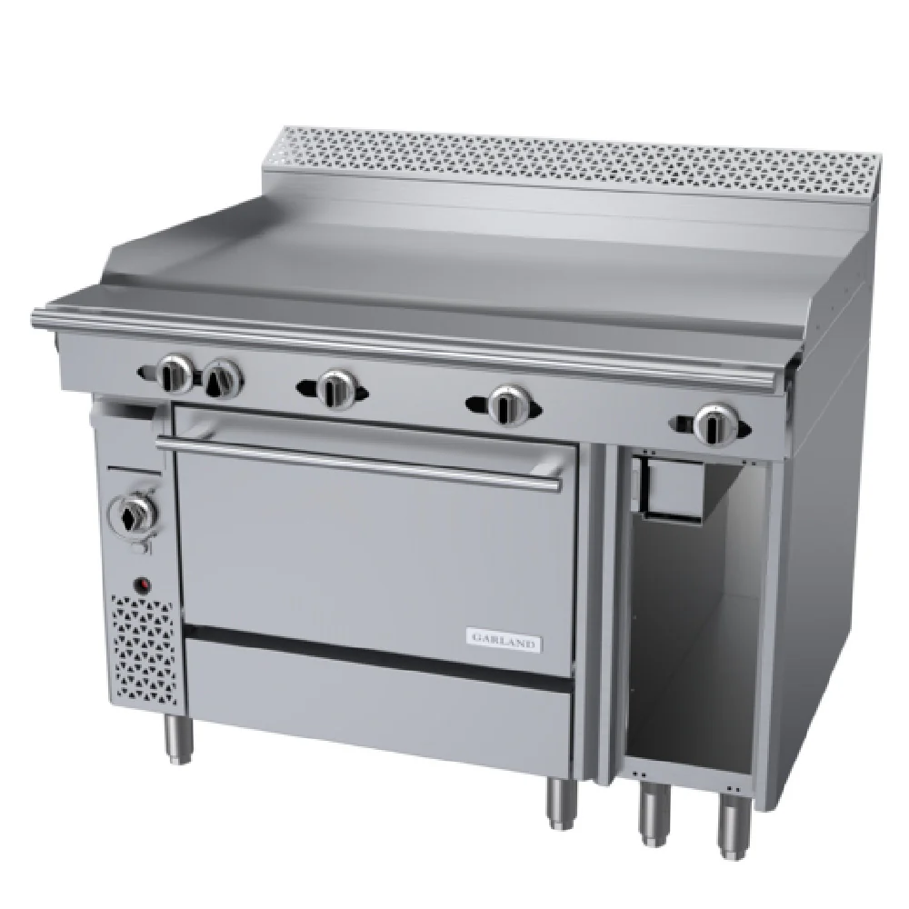 Garland C48-1C 48 Inch Heavy Duty Gas Range with Griddle Convection Oven 160000 BTU Garland C48-1C 48 Inch Heavy Duty Gas Range with Griddle Convection Oven 160000 BTU