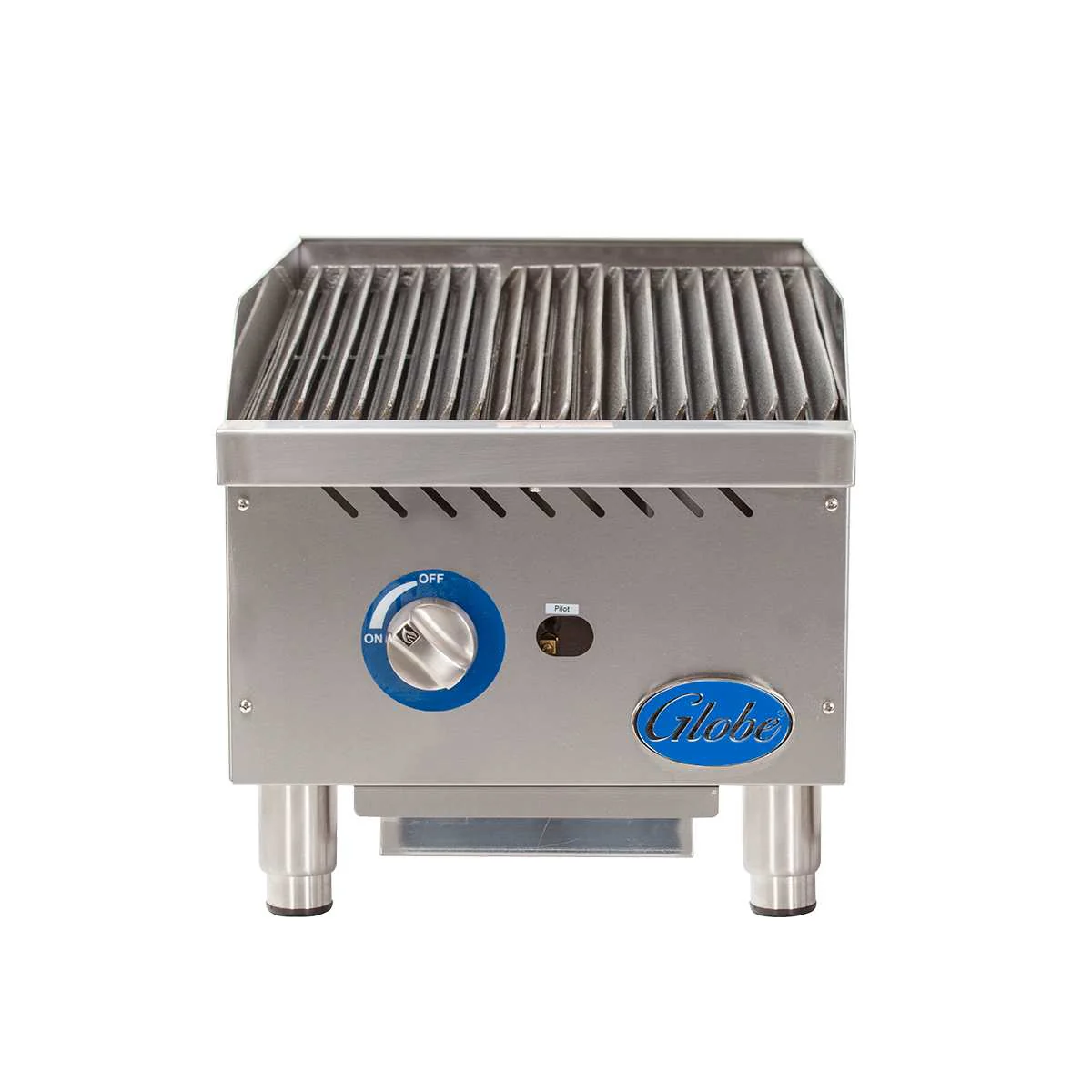 Globe GCB15G-CR 17 Inch Countertop Gas Charbroiler Radiant 40,000 BTU