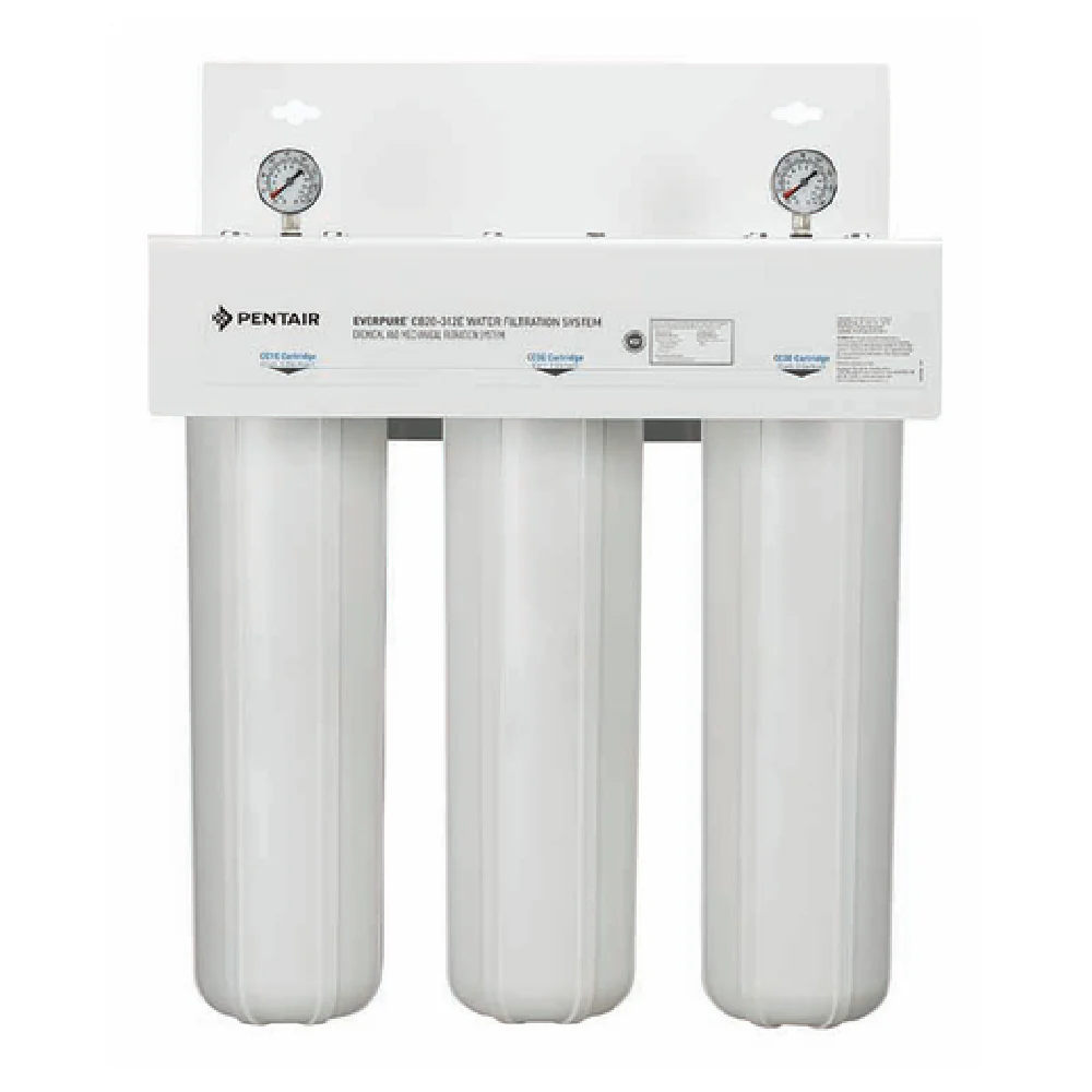 Everpure EV910037 25 Inch Water Filtration System 60K Gallon Capacity with Pressure Relief Valve