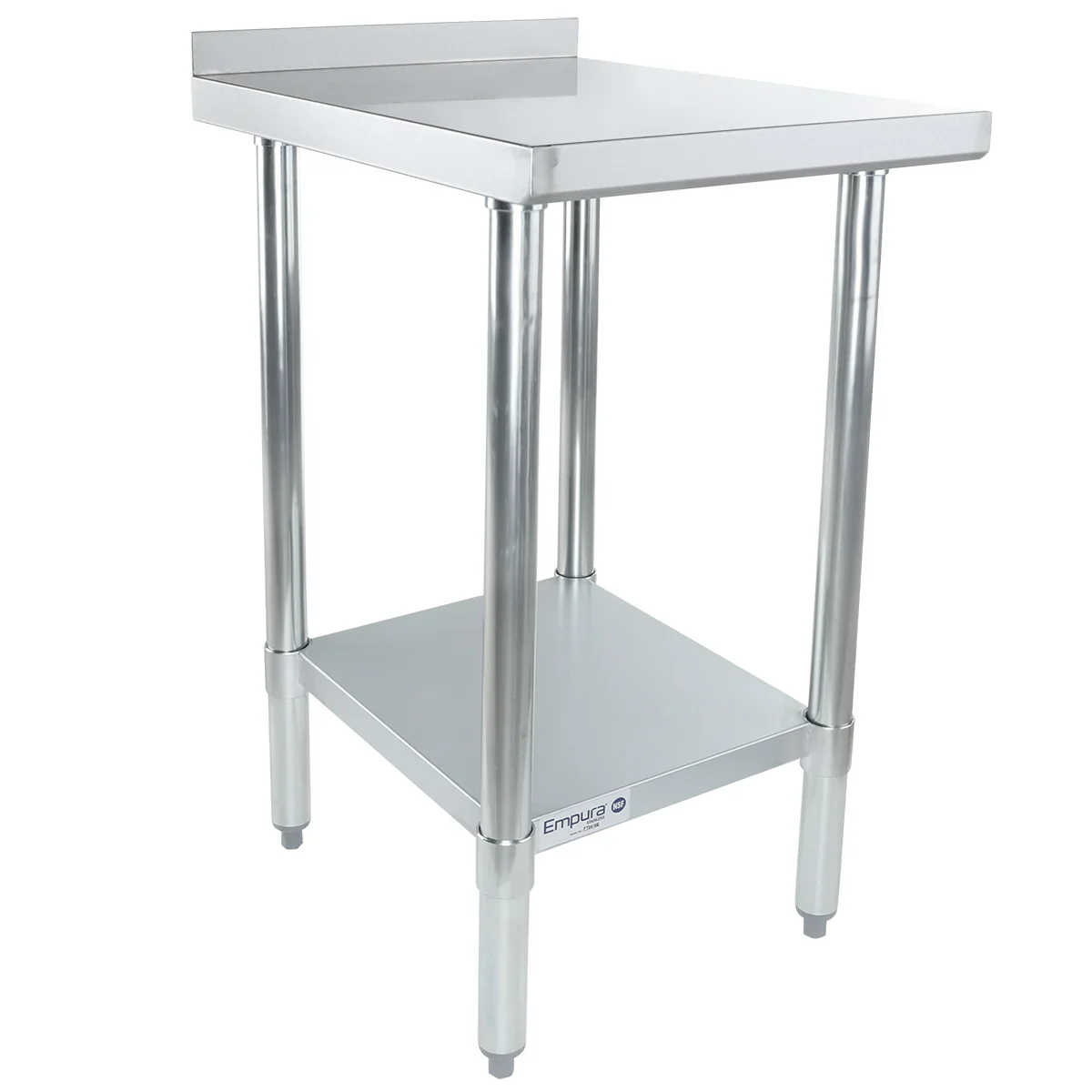 Empura FT1824E 18 Inch Filler Table 18 Gauge 430 Stainless Steel with Backsplash