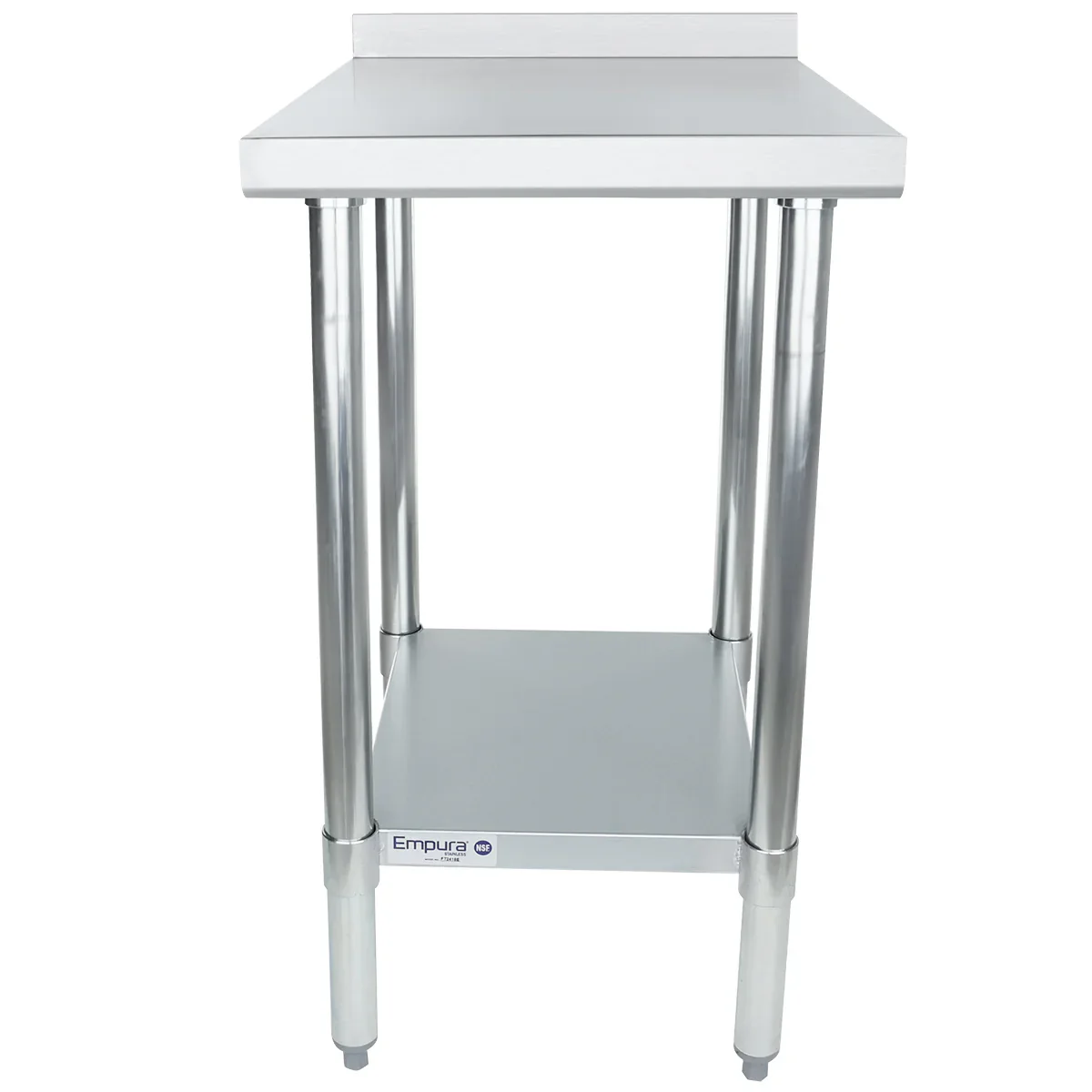 Empura FT1824E 18 Inch Filler Table 18 Gauge 430 Stainless Steel with Backsplash Empura FT1824E 18 Inch Filler Table 18 Gauge 430 Stainless Steel with Backsplash