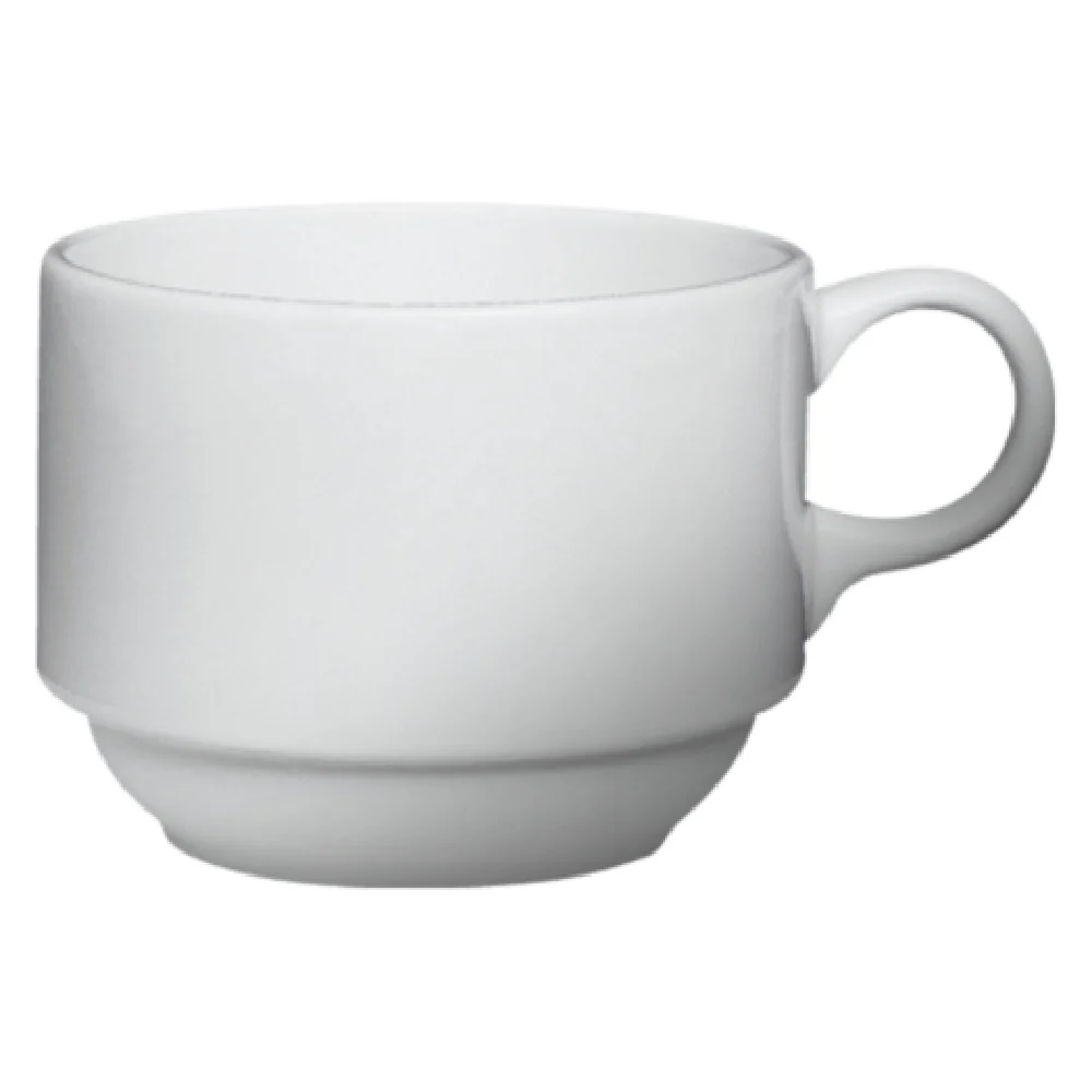 Cameo China 610-80C 8 Oz Dynasty Cup Ceramic Stackable White Vitrified
