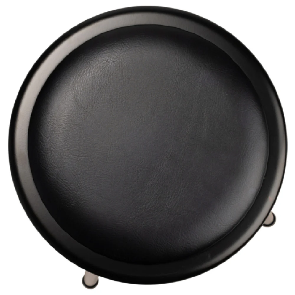 National Public Seating 6424H-10 14 Inch Round Vinyl Padded Stool Black Steel National Public Seating 6424H-10 14 Inch Round Vinyl Padded Stool Black Steel