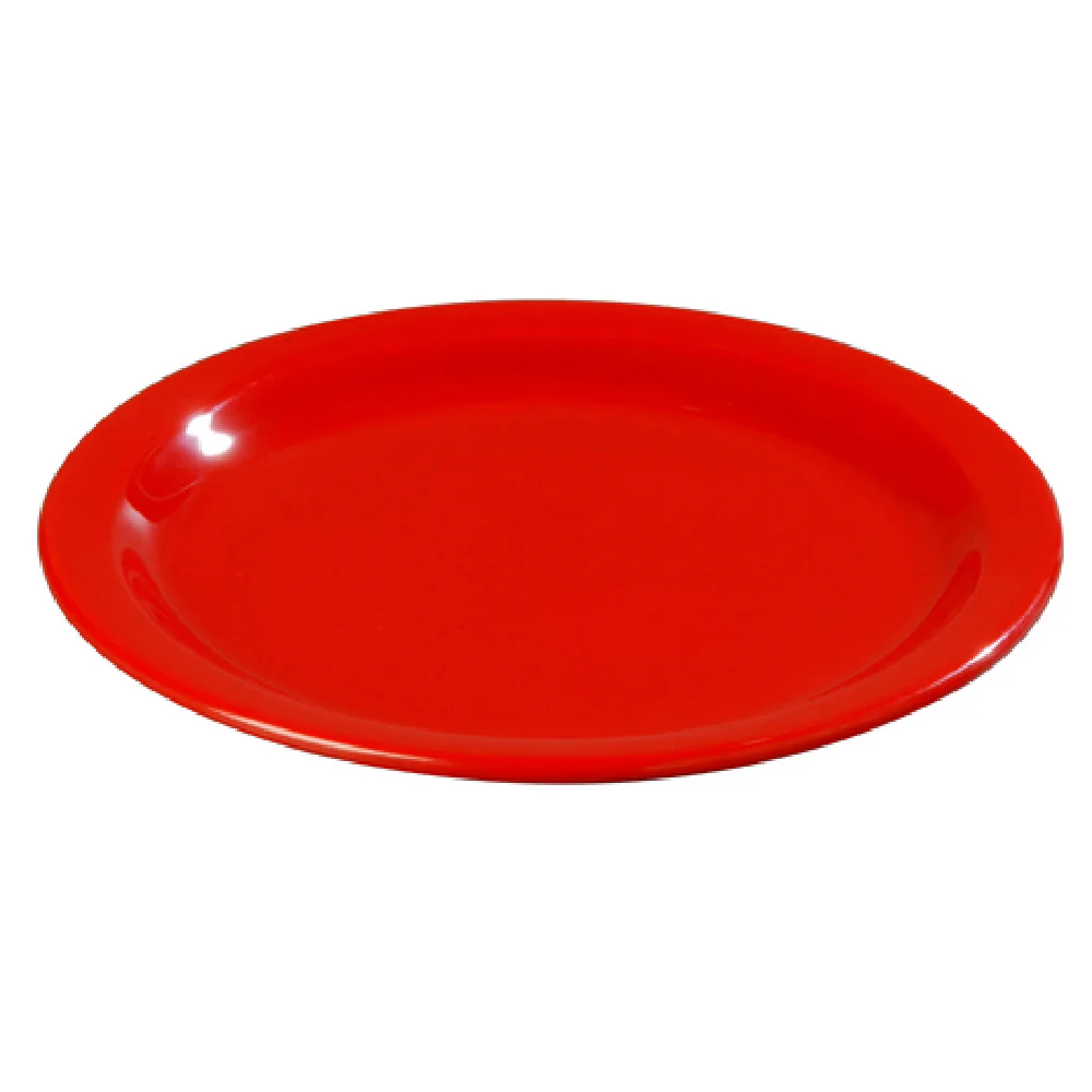 Carlisle 4350105 9 Inch Diameter Narrow Rim Plate Melamine Red BPA Free Carlisle 4350105 9 Inch Diameter Narrow Rim Plate Melamine Red BPA Free