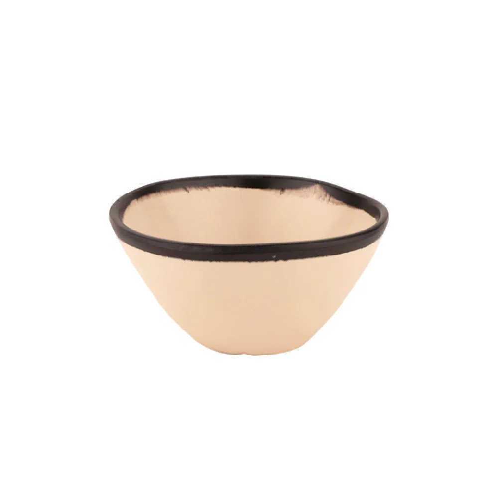 GET Enterprises B-80-MA 8 Oz Pottery Market Salad Soup Bowl Melamine Beige