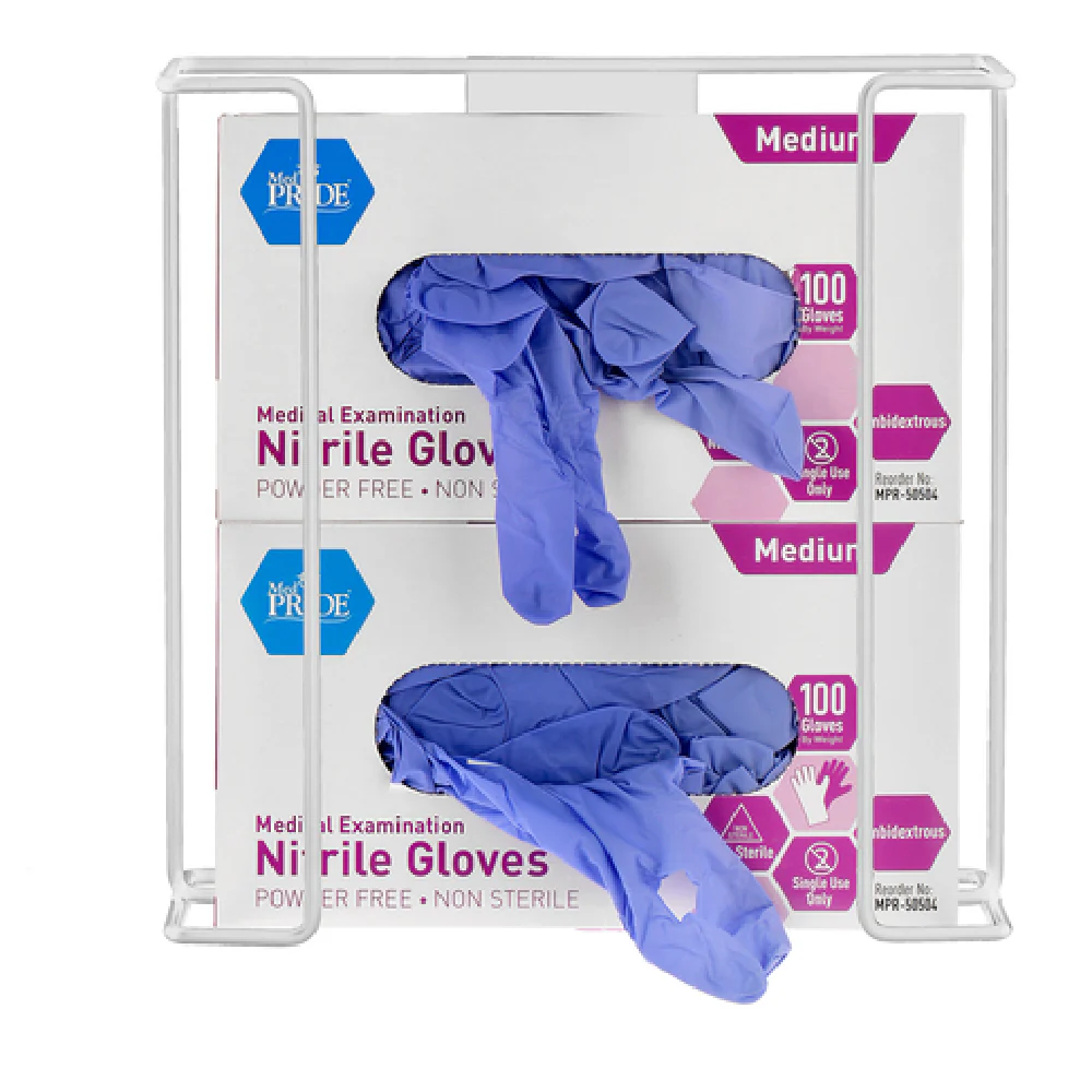 Alpine Industries ALP485-02-WHI 11 Inch Glove Dispenser with 2 Box Capacity Metal White Alpine Industries ALP485-02-WHI 11 Inch Glove Dispenser with 2 Box Capacity Metal White