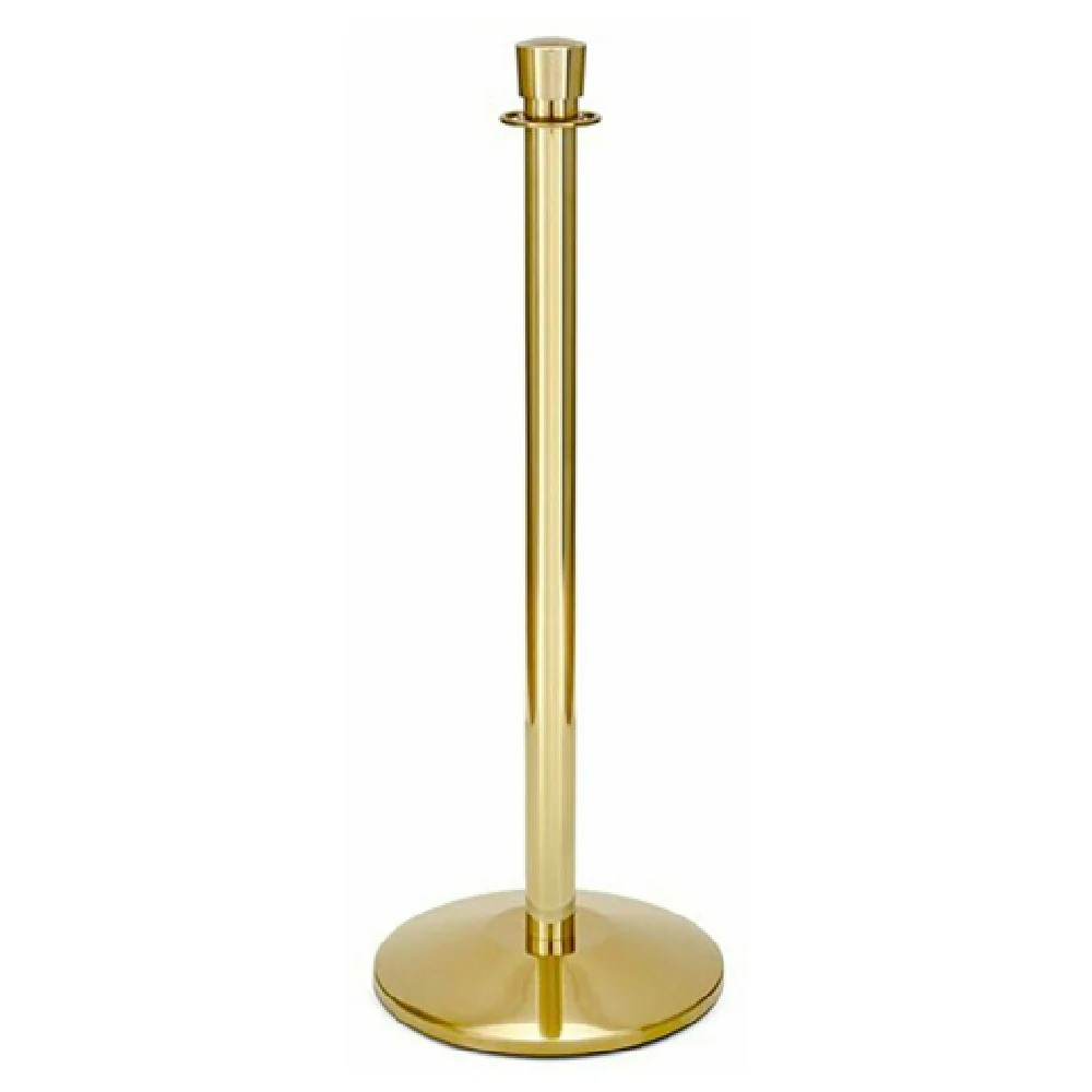 Forbes Industries 2743 14 Inch Polished Solid Brass Stanchion Post with Drum Top Forbes Industries 2743 14 Inch Polished Solid Brass Stanchion Post with Drum Top