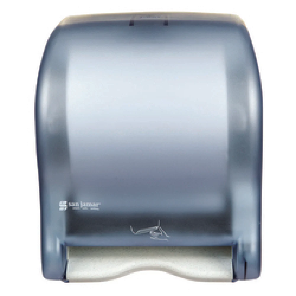 Carlisle T8400TBL 11-3/4 Inch Touch-free Paper Towel Dispenser Blue Plastic with Lock