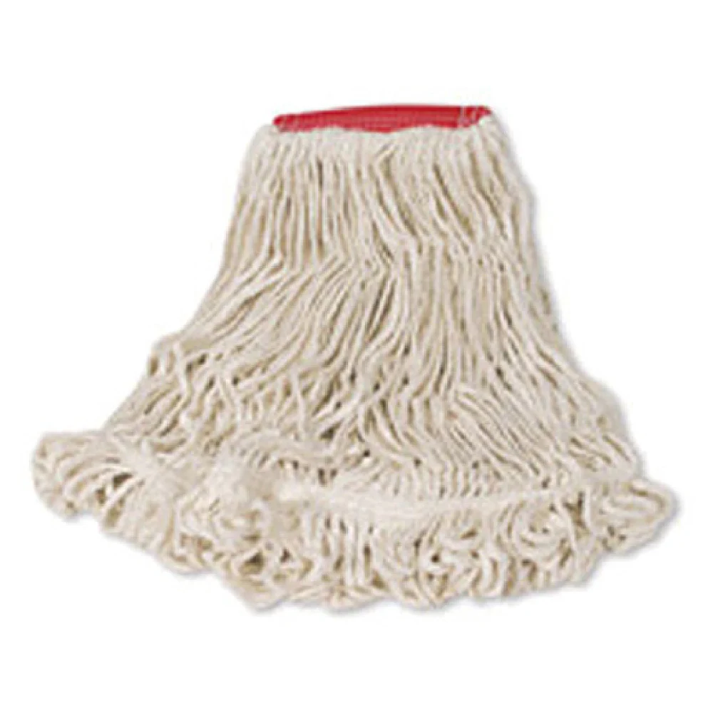 Rubbermaid FGD21306WH00 Large Mop Head 1 Inch Headband Cotton/Synthetic Blend White Rubbermaid FGD21306WH00 Large Mop Head 1 Inch Headband Cotton/Synthetic Blend White