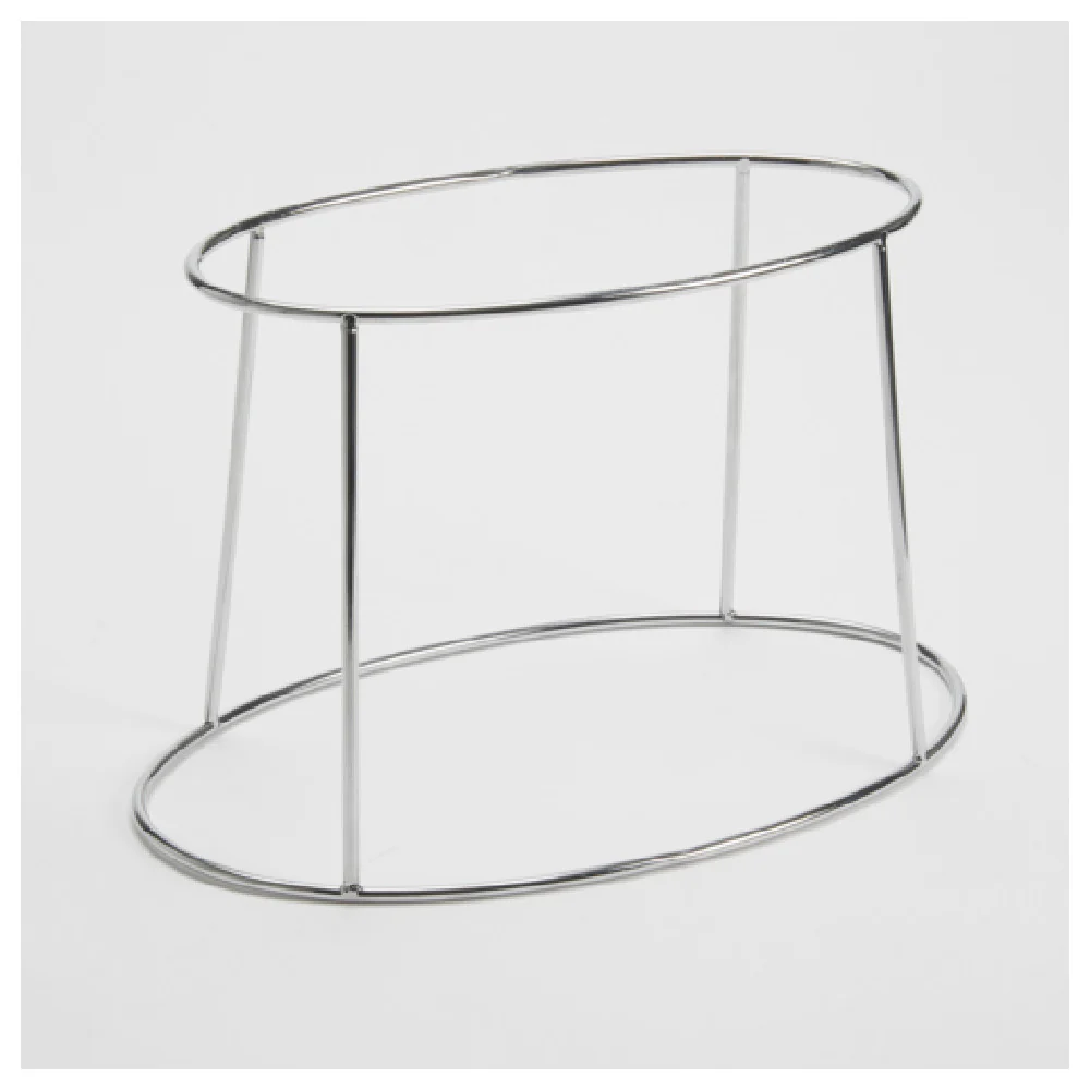 American Metalcraft SDRCKV7 7 Inch Seafood Display Rack Oval Stainless Steel with Descriptors