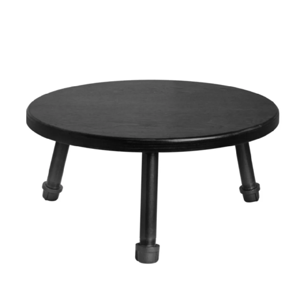 Steelite 6525T206 6.75 Inch Buffet Stand with Wood Finish Metal Base Ebony