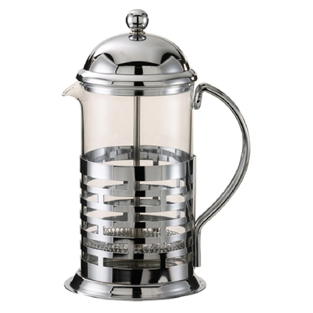 Service Ideas T877B 4-3/4 Inch Brick French Coffee Press 33.8 Oz with Chrome Finish