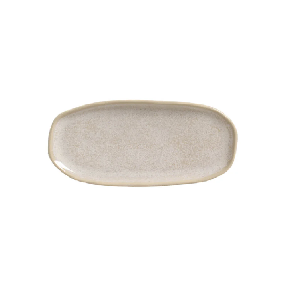 Porto Brasil 15114108501 4.33 Inch Shallow Organic Platter Small Oval Stoneware
