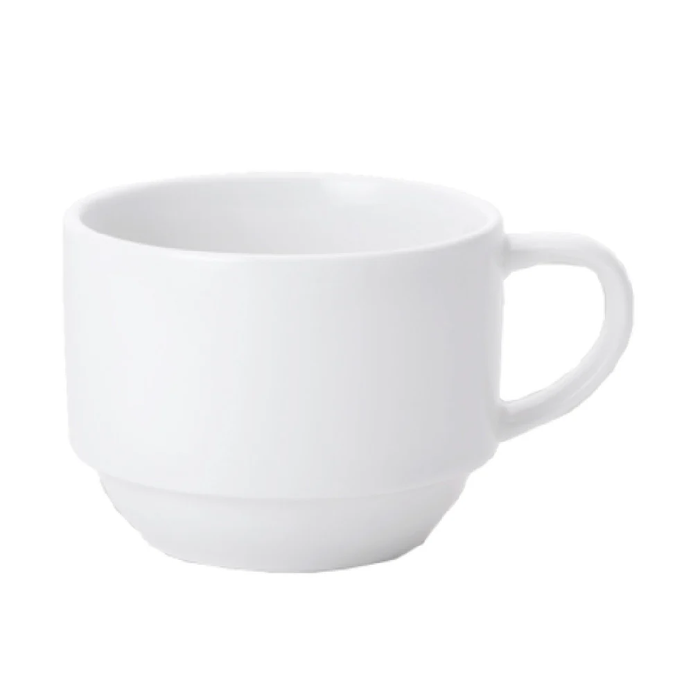 Bon Chef 1000005P 4 Oz Concentrics Demi Cup White Porcelain Stackable
