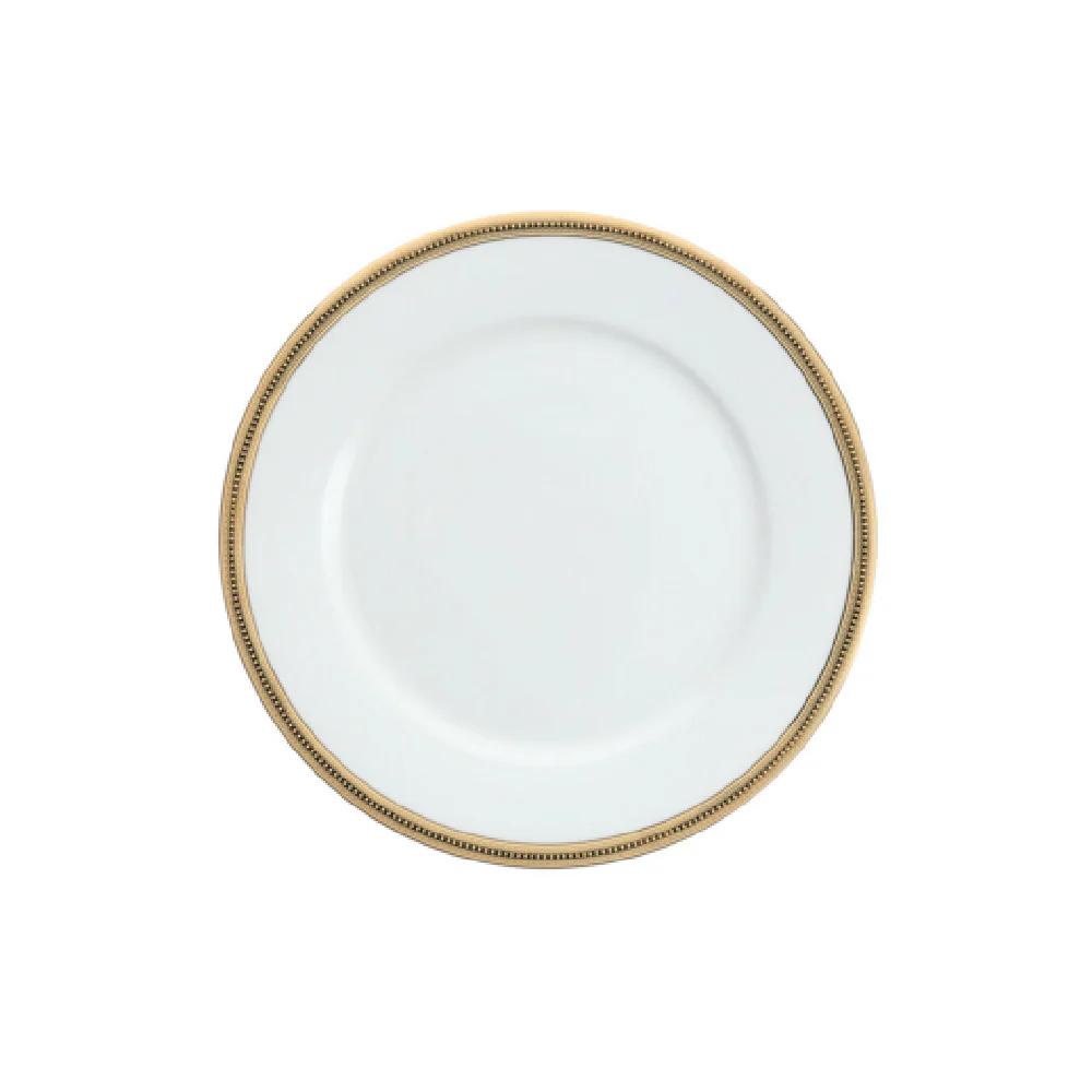 Fortessa RRP-GDAUPH-102 10.75 Inch Plate Bone China With Gold Band