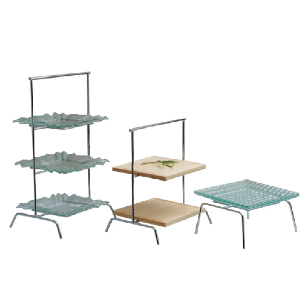 GET Enterprises IR-409C 15-3/4 Inch Width 3-tier Display Stand Metal with Chrome Finish GET Enterprises IR-409C 15-3/4 Inch Width 3-tier Display Stand Metal with Chrome Finish