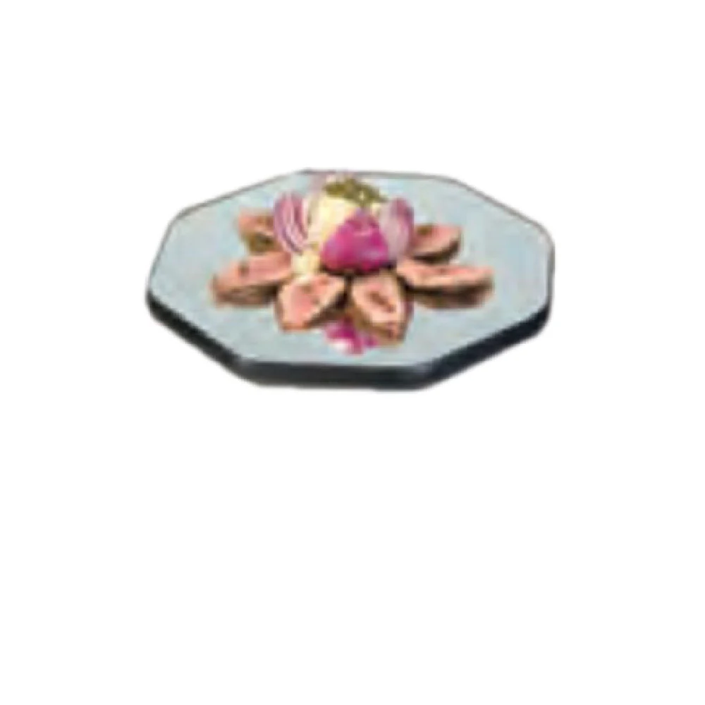 Lakeside 2278 15 Inch Octagonal Mirror Tray Plate Glass Wood Backing Made in USA Lakeside 2278 15 Inch Octagonal Mirror Tray Plate Glass Wood Backing Made in USA