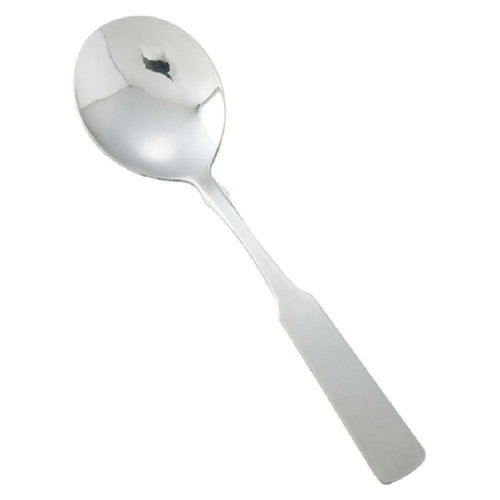 Winco 0025-04 6 Inch Bouillon Spoon Heavy Weight Satin Finish Stainless Steel