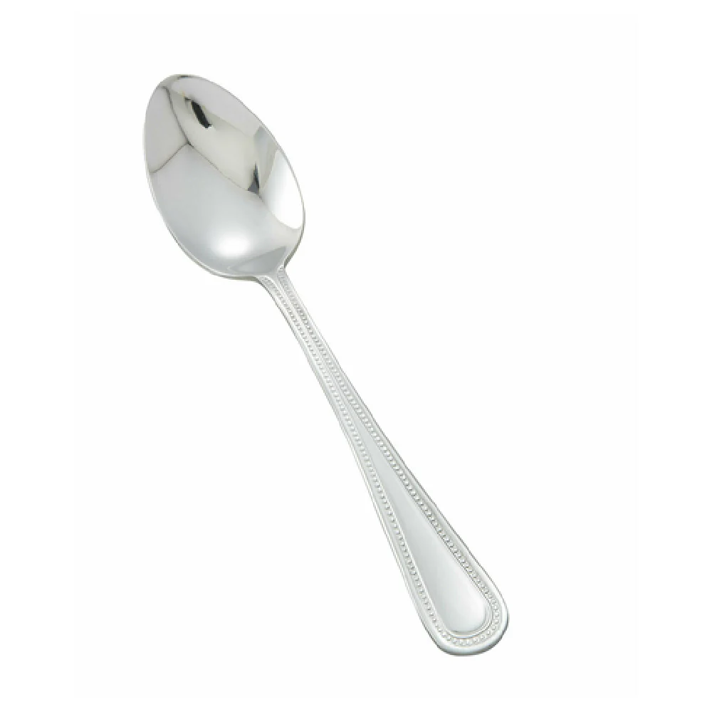 Winco 0005-01 6-1/4 Inch Teaspoon Heavy Weight Stainless Steel Mirror Finish Dots