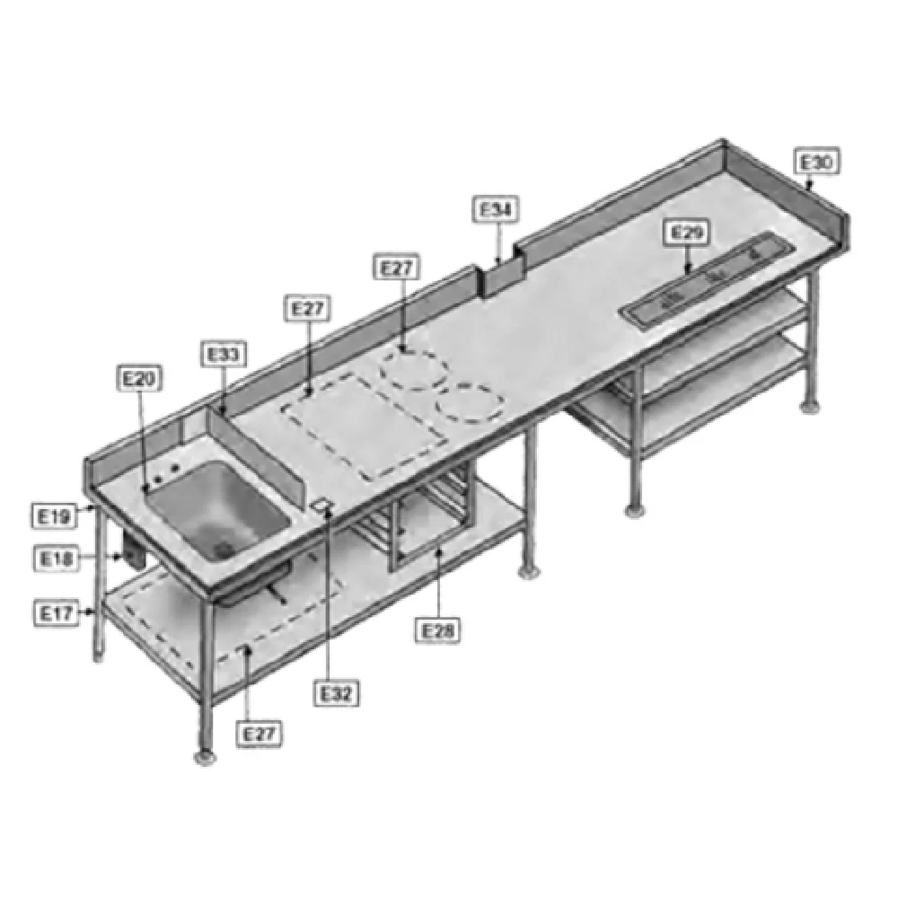 Eagle E38-6' 6 Foot Mount Cantilever Overshelf Through Splash Add to Wall Shelf Eagle E38-6' 6 Foot Mount Cantilever Overshelf Through Splash Add to Wall Shelf