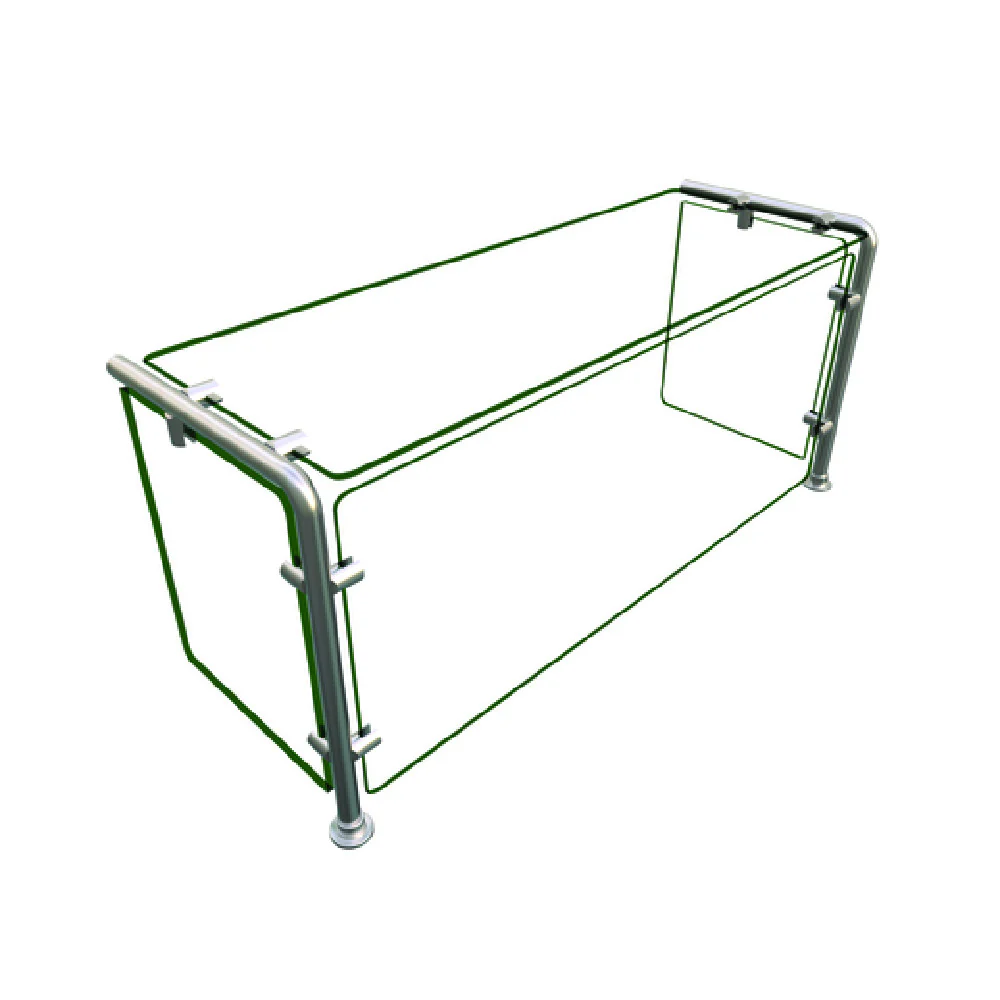 Hatco EP11-03612 36 Inch Flav-R-Shield Full Service Sneeze Guard with Glass