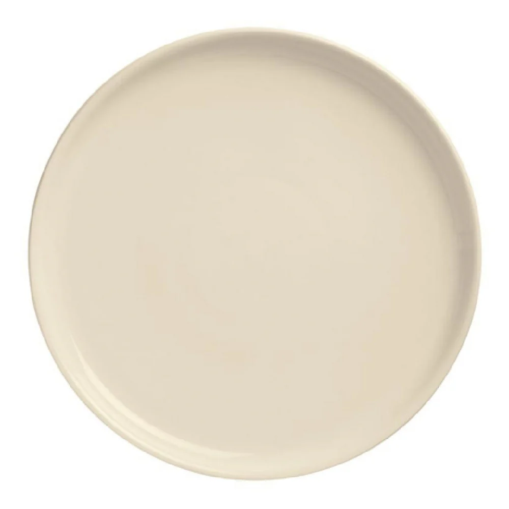 Libbey PZ-13 13-3/8 Inch Round Deep Rim Pizza Platter Porcelana Cream White