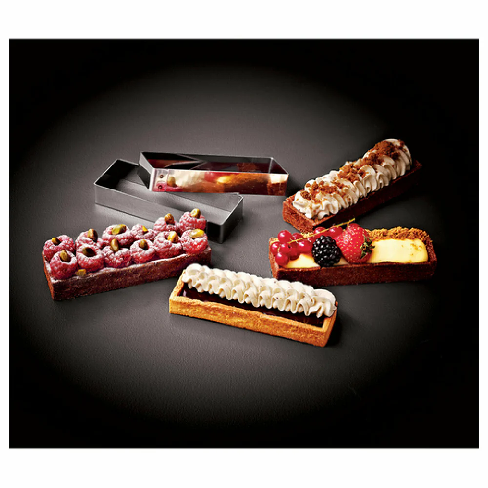 Matfer 371153 4-3/4 Inch Oblong Tart Mold Stainless Steel with Uncoated Finish Matfer 371153 4-3/4 Inch Oblong Tart Mold Stainless Steel with Uncoated Finish