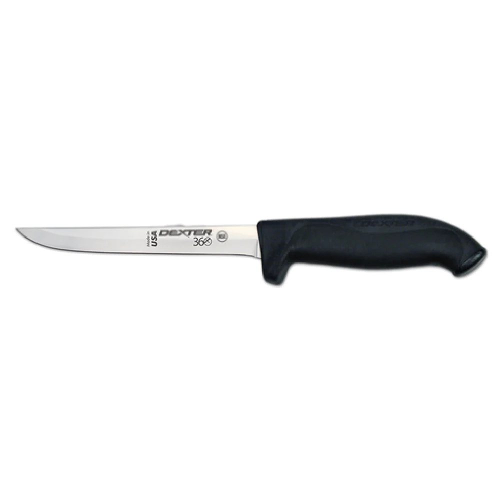 Dexter Russell S360-6N-PCP 6 Inch Narrow Boning Knife High Carbon Steel Plastic Black