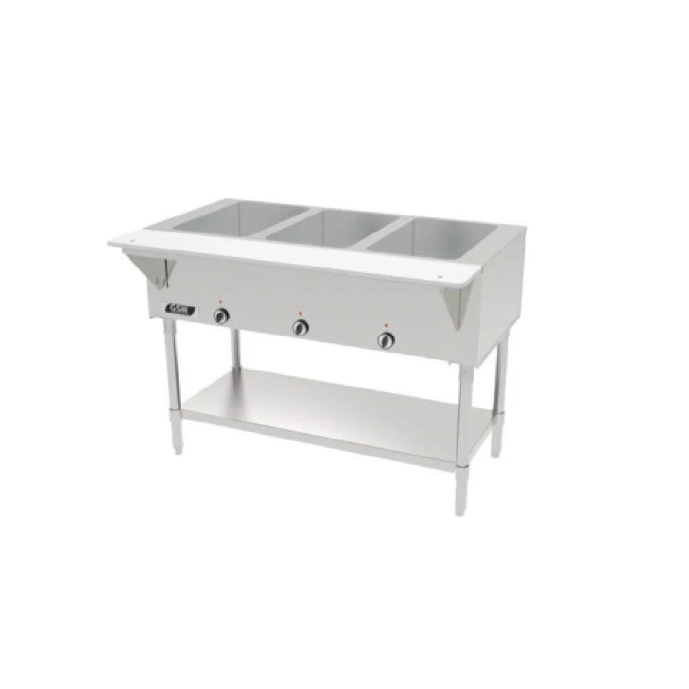 GSW USA ST-3WSE-120 30 Inch Electric Hot Food Well Table Stainless Steel with 3 Wells