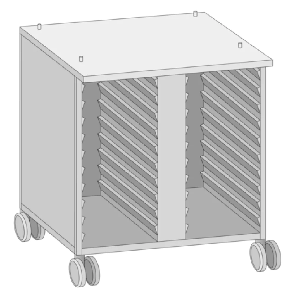 Rational 60.30.338 36 Inch US III Mobile Oven Stand with Open Cabinet Stainless Steel