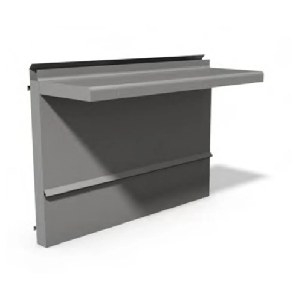 Montague Company SHS-12 12 Inch Stainless Steel Backguard Flue Riser with Single Shelf