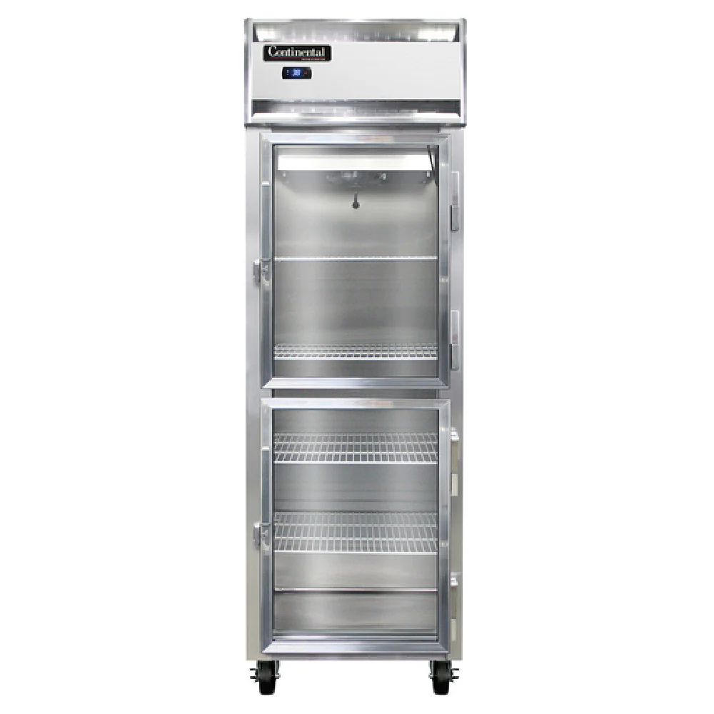 Continental Refrigerator 1RSNSSGDHD 26 Inch Reach-In Display One Section Stainless Steel Continental Refrigerator 1RSNSSGDHD 26 Inch Reach-In Display One Section Stainless Steel