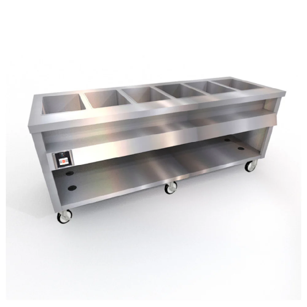 Duke TWHF-88SS 88 Inch Electric Hot Food Serving Counter with 6 Heat Wells
