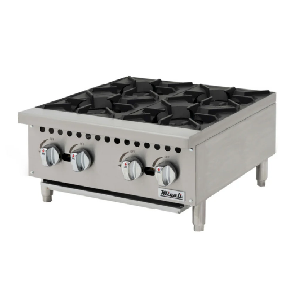 Migali Industries C-HP-4-24 24 Inch Hotplate Gas with 4 Burners 100000 BTU Migali Industries C-HP-4-24 24 Inch Hotplate Gas with 4 Burners 100000 BTU
