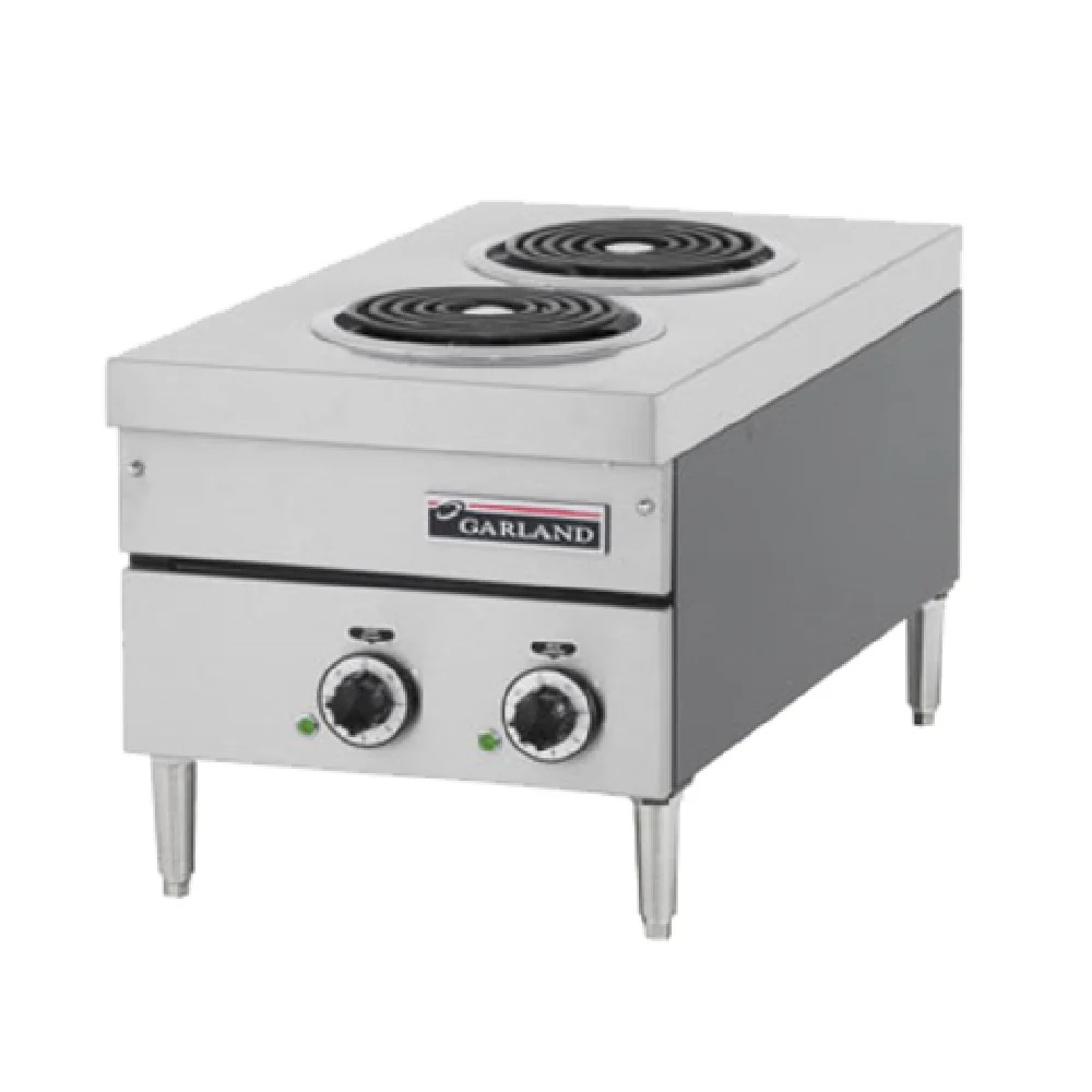 Garland E24-12H_208/60/3 15 Inch Electric Hotplate 2 Burners Stainless Steel
