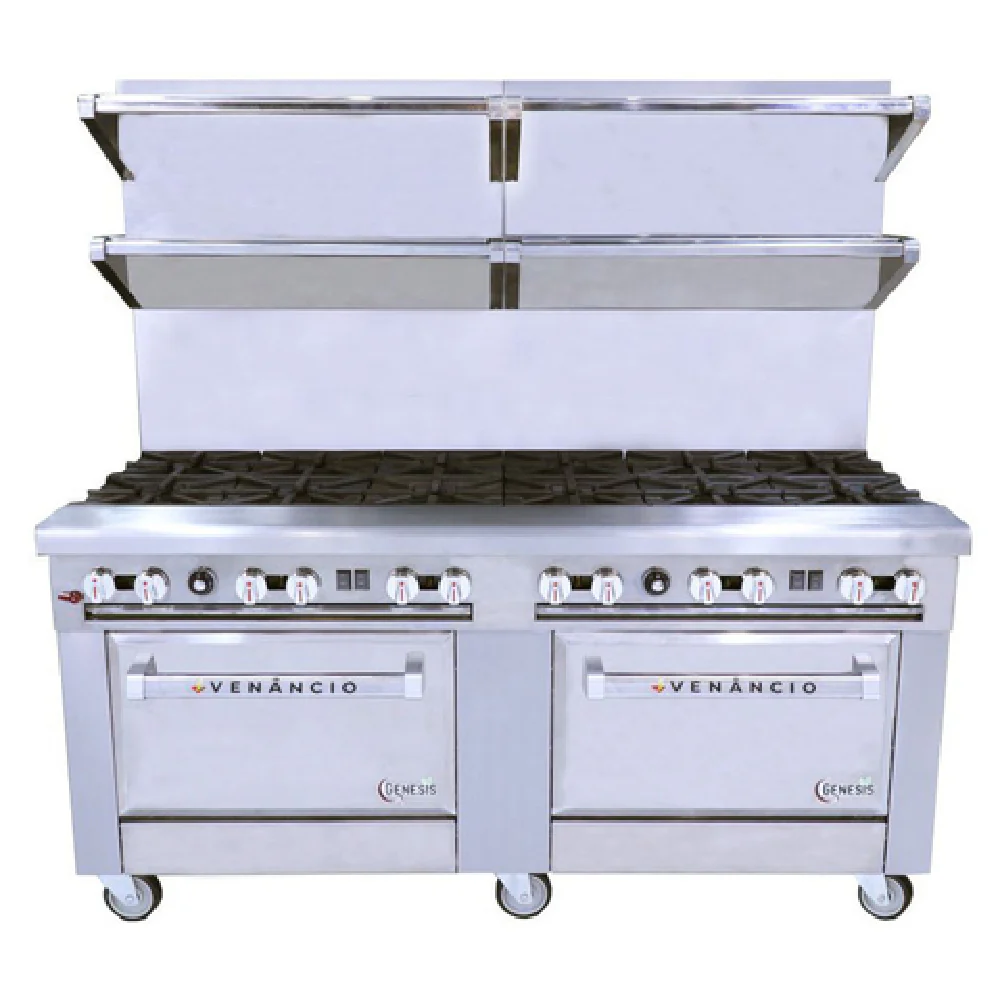 Venancio G722ST-72B_NAT 72 Inch Gas Restaurant Range with 12 Burners 286000 BTU Venancio G722ST-72B_NAT 72 Inch Gas Restaurant Range with 12 Burners 286000 BTU