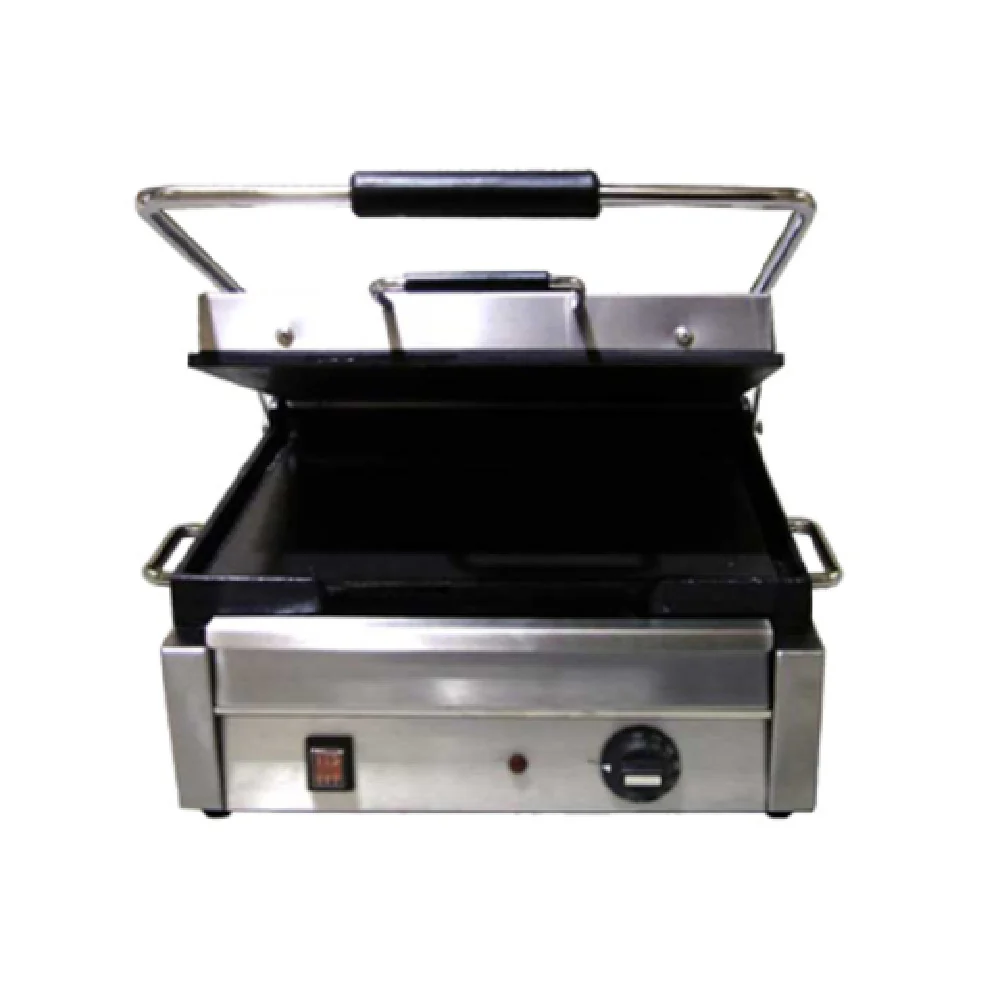 Omcan 21465 12 Inch Sandwich Grill Electric Cast Iron Plates with Cleaning Brush Omcan 21465 12 Inch Sandwich Grill Electric Cast Iron Plates with Cleaning Brush