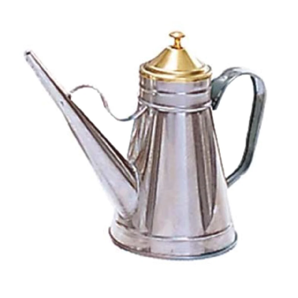 Admiral Craft OC-24 24 Oz Oil Can Old Fashioned Brass Cover Stainless Steel