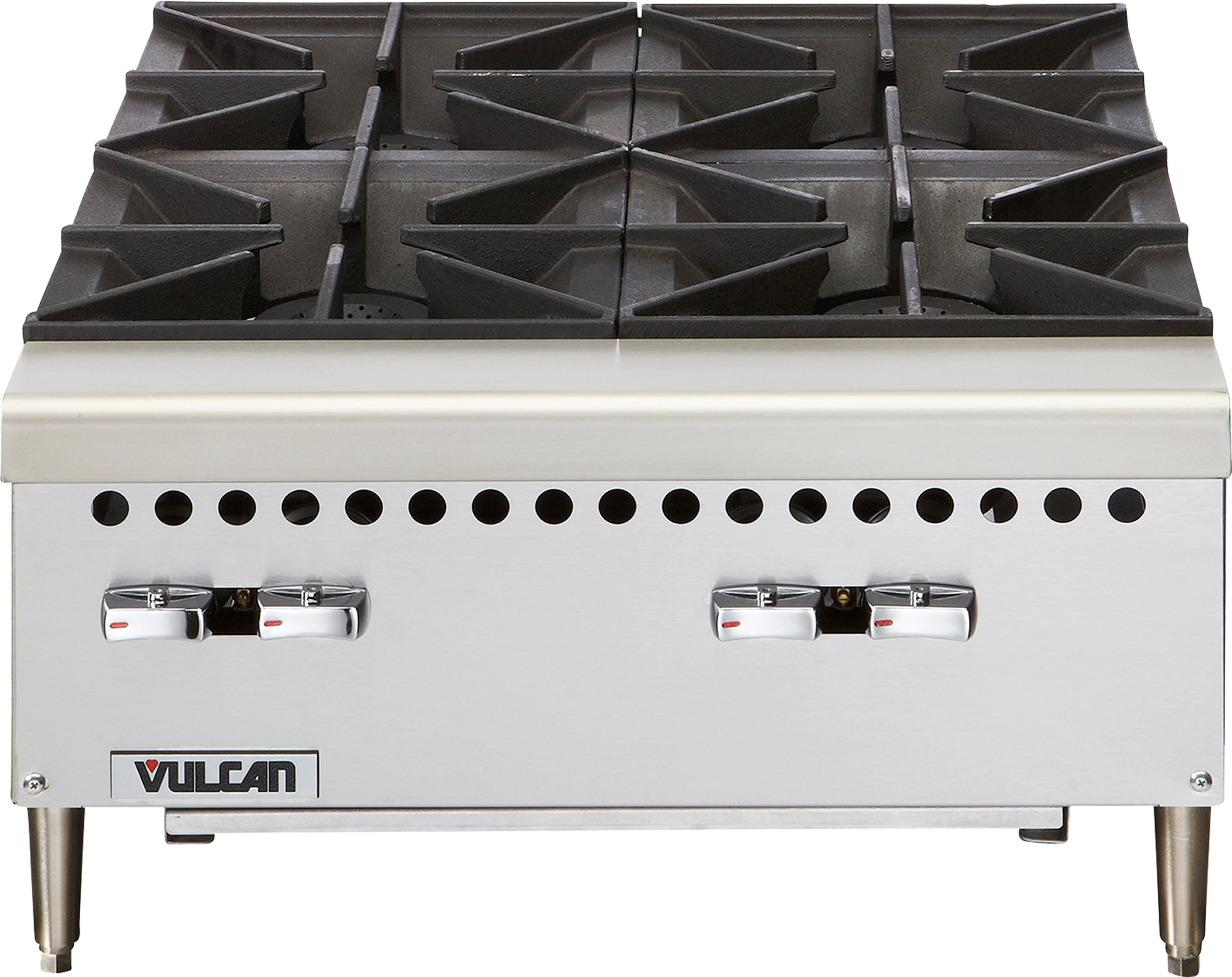 Vulcan VCRH24_LP 24 Inch Gas Hotplate with 4 Burners 25000 BTU Vulcan VCRH24_LP 24 Inch Gas Hotplate with 4 Burners 25000 BTU