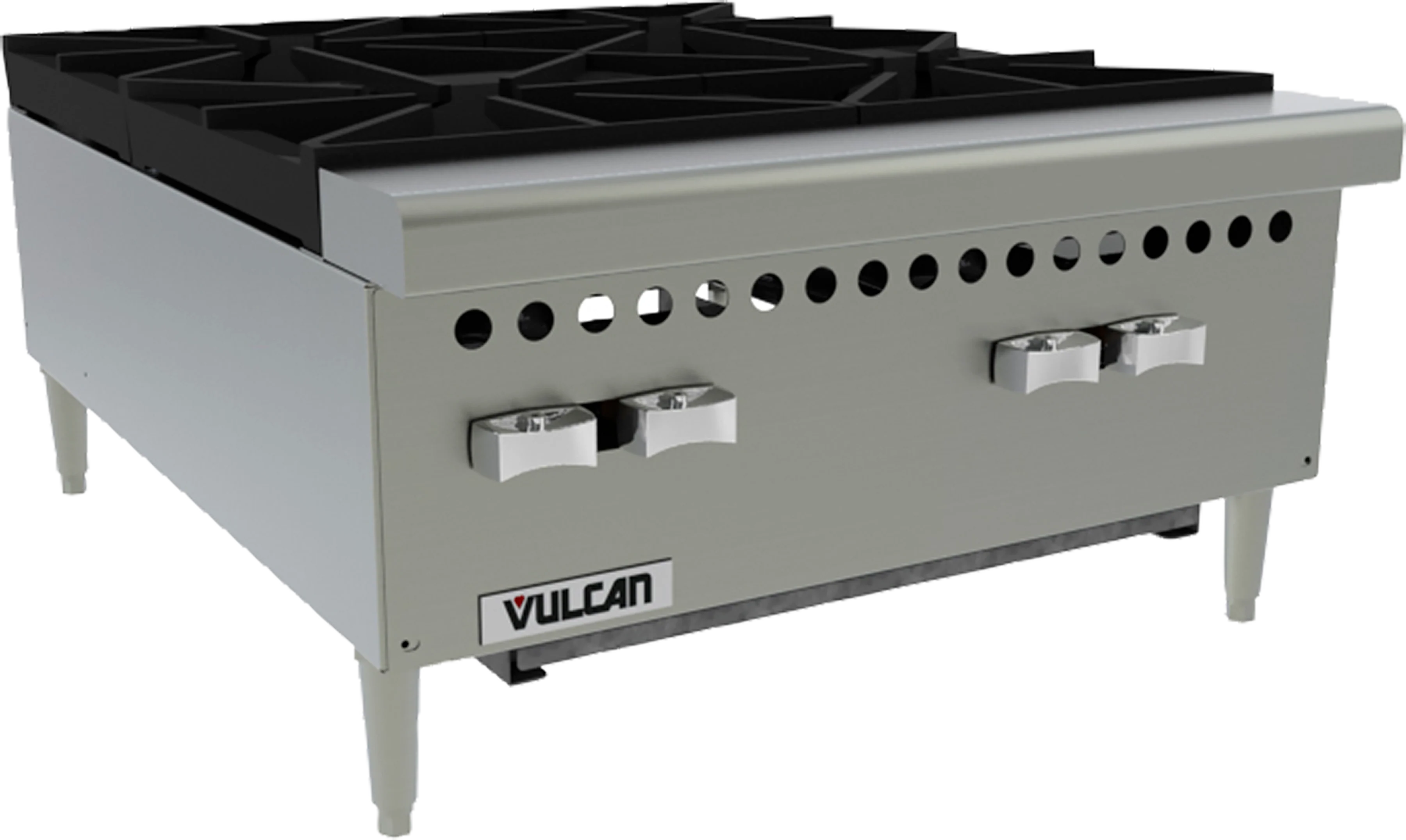 Vulcan VCRH24_LP 24 Inch Gas Hotplate with 4 Burners 25000 BTU Vulcan VCRH24_LP 24 Inch Gas Hotplate with 4 Burners 25000 BTU