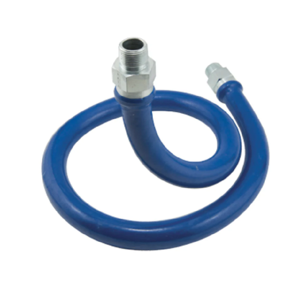 Dormont 16125BP48 1-1/4 Inch Inside Diameter Gas Connector Hose Moveable 48 Inch Long with Antimicrobial PVC Coating and Stainless Steel Braid 833000 BTU Dormont 16125BP48 1-1/4 Inch Inside Diameter Gas Connector Hose Moveable 48 Inch Long with Antimicrobial PVC Coating and Stainless Steel Braid 833000 BTU