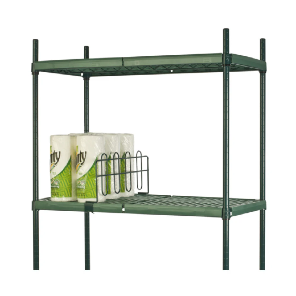 1880 Hospitality FSD248FPS 24 Inch Metal Wire Shelf Divider for Wet and Dry Storage