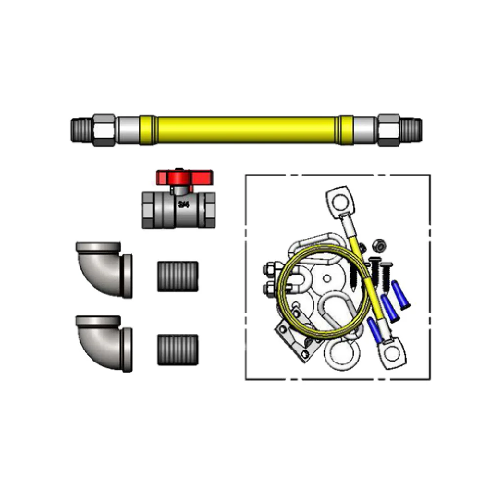 T&S Brass HG-4D-72SK-FF Safe-T-Link Gas Connector Hose 3/4