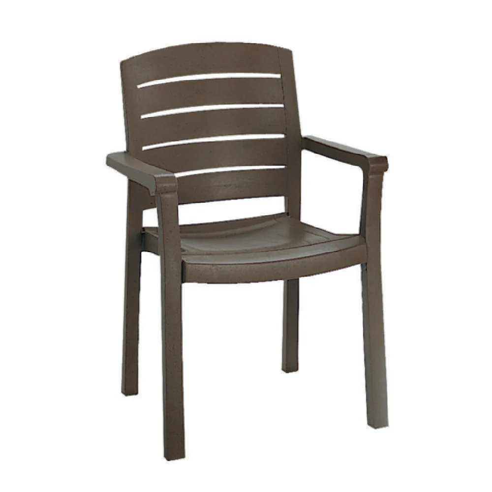 Grosfillex 46119037 Acadia Classic Stacking Dining Armchair Designed For Outdoor Use