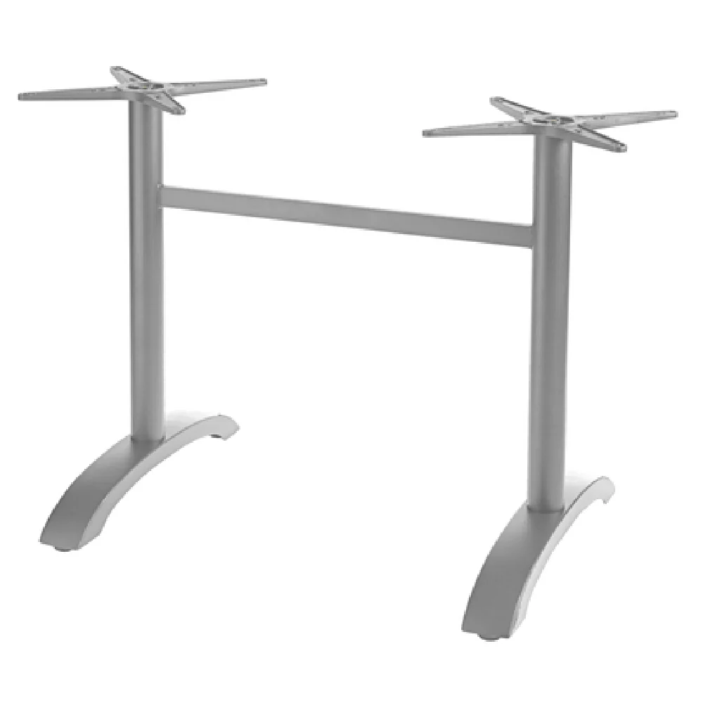 Grosfillex US745009 48 Inch Eco-Fix Lateral Base Dining Height Aluminum and Silver Gray