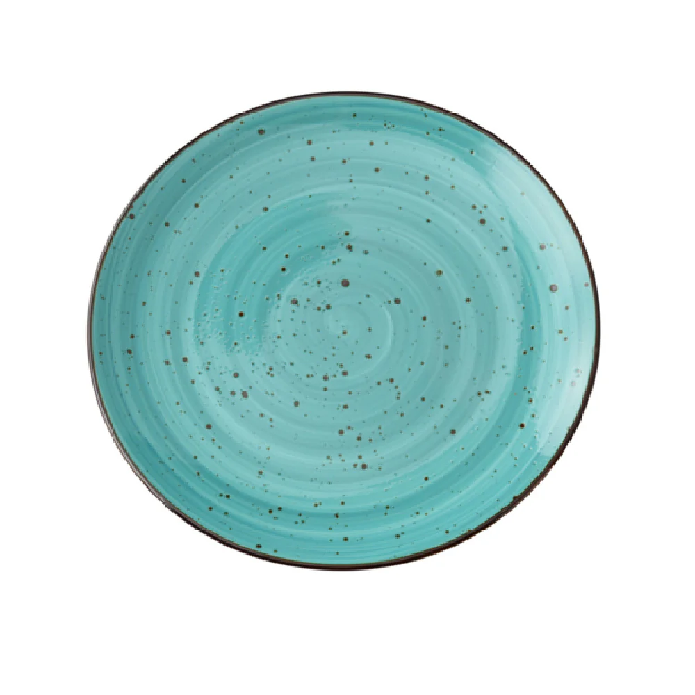 Yanco LY-1110TQ 10-1/4 Inch Coupe Round Plate Porcelain Turquoise Yanco LY-1110TQ 10-1/4 Inch Coupe Round Plate Porcelain Turquoise