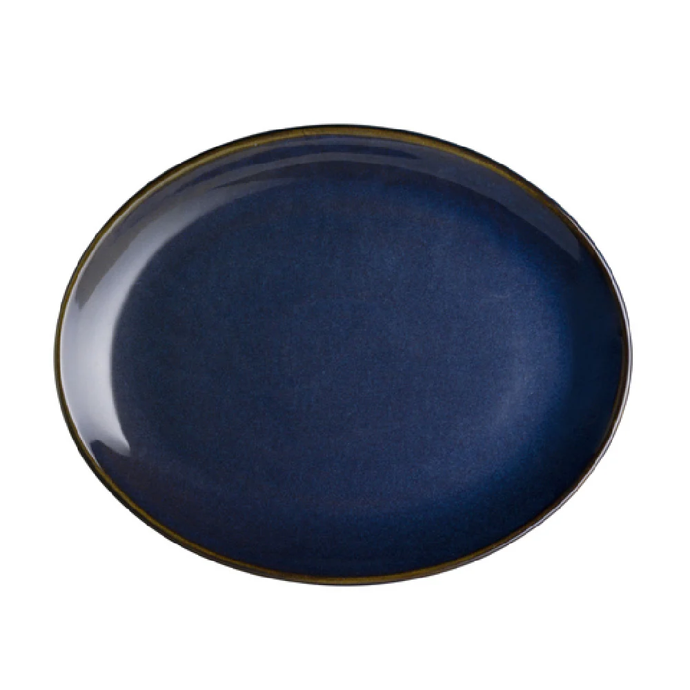 Steelite HL3159026 13 Inch Oval Platter China Indigo with Homer Design Steelite HL3159026 13 Inch Oval Platter China Indigo with Homer Design